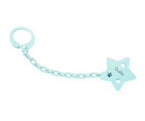 Personalised Star Soother Clip Mint
