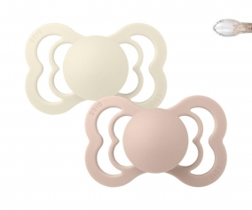 2 BIBS Supreme Soothers Blush/Ivory Silicone