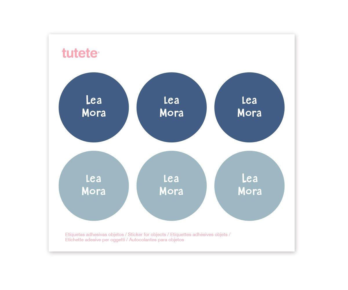 6 Etichette Adesive Rotonde Blue - Tutete